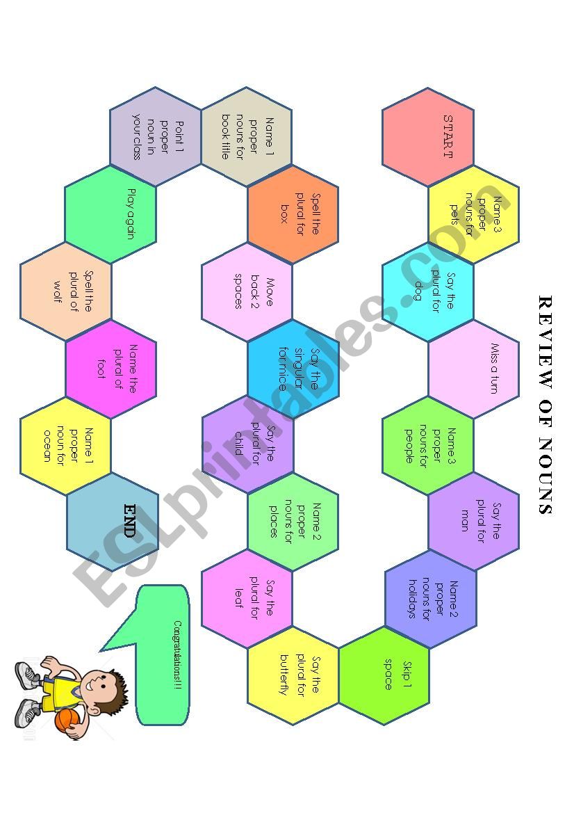 Board game proper and plural nouns