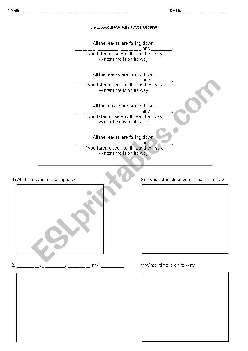 Fall (Autumn) worksheet