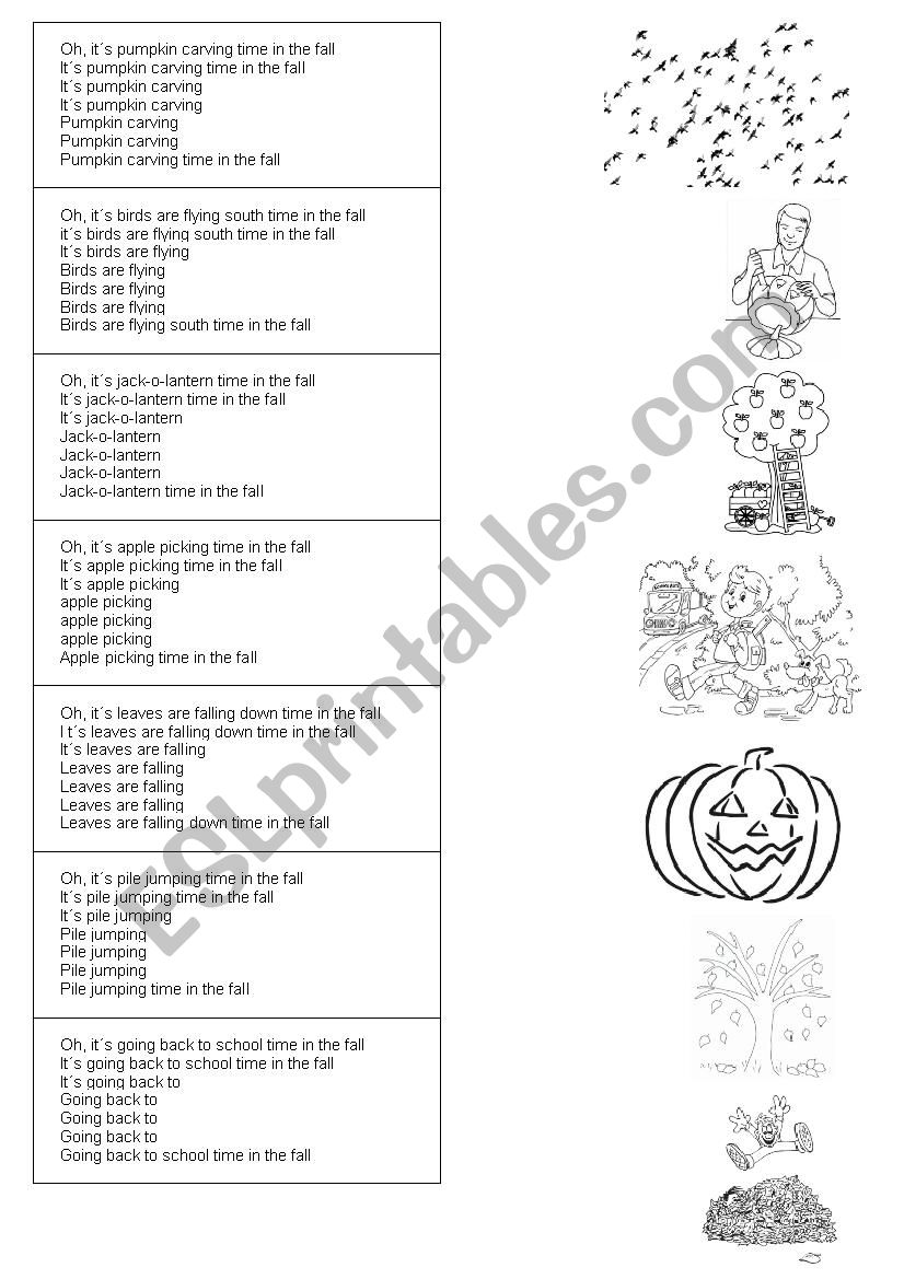 Fall (Autumn) worksheet