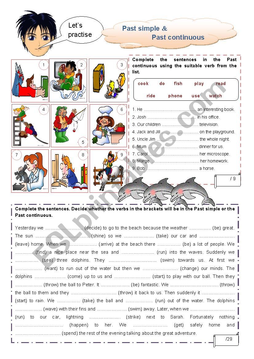 Past simple & Past continuous worksheet