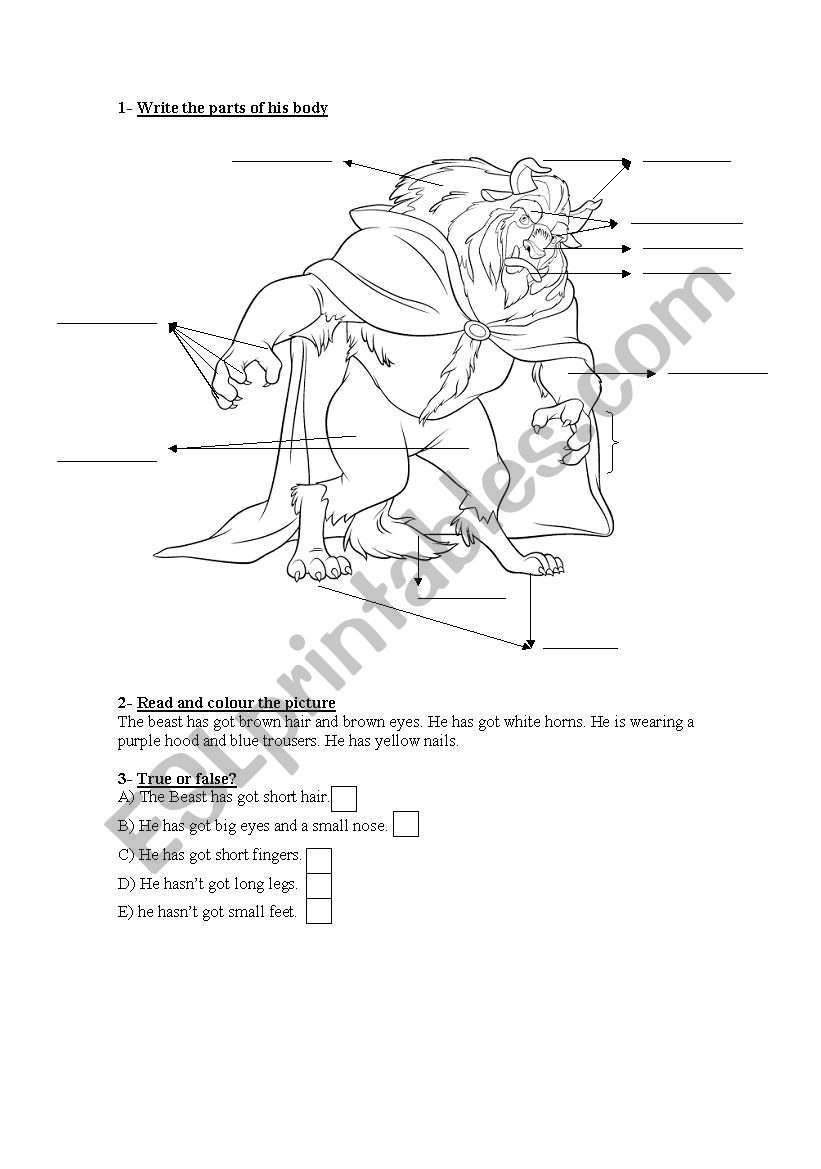 the beast worksheet