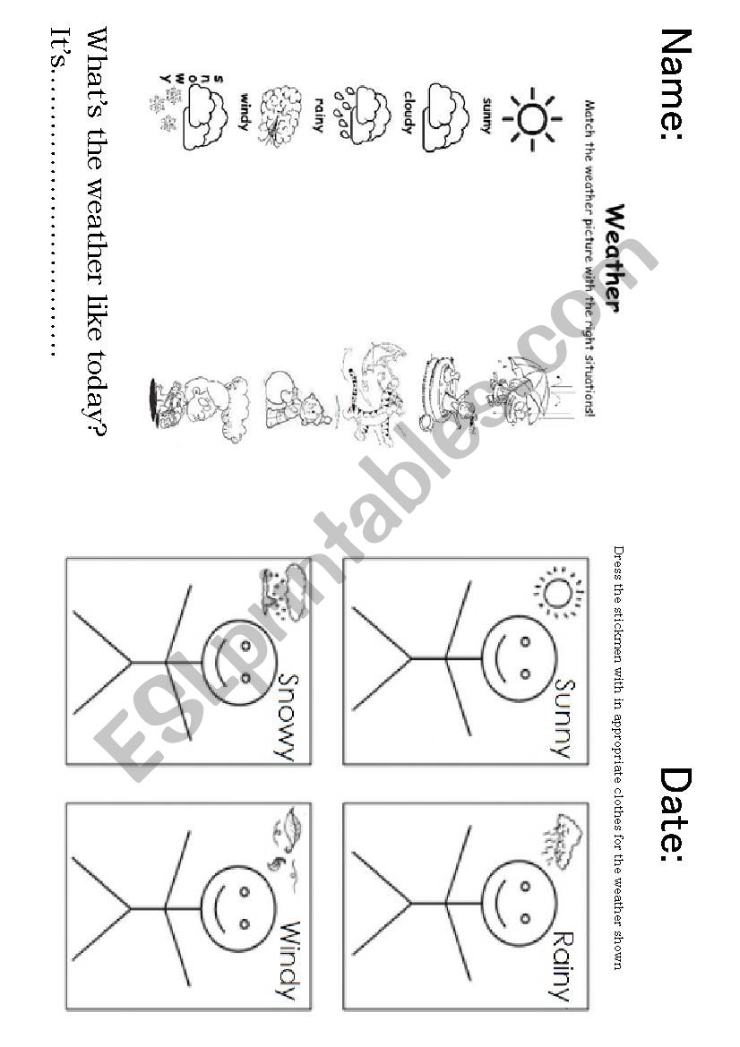 Weather 5 worksheet