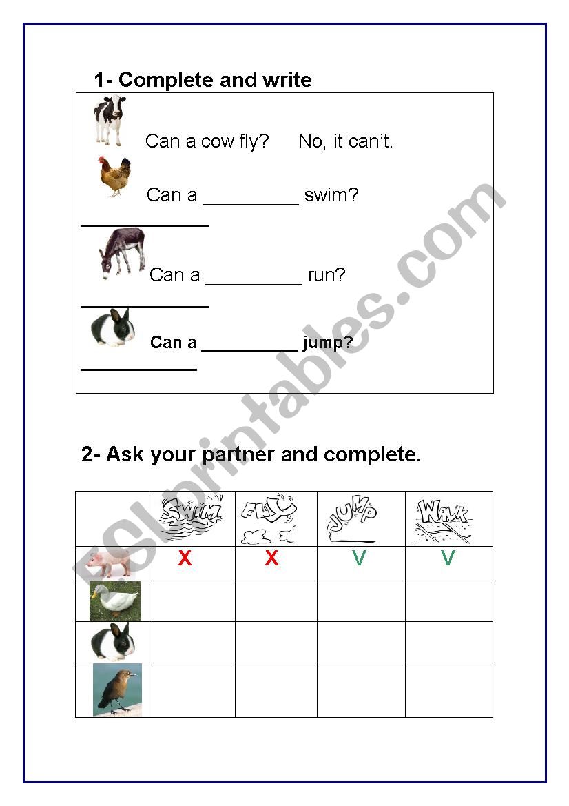 Farm Animals worksheet