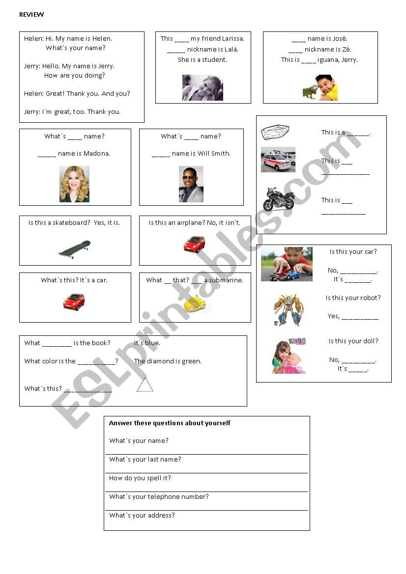 Review worksheet