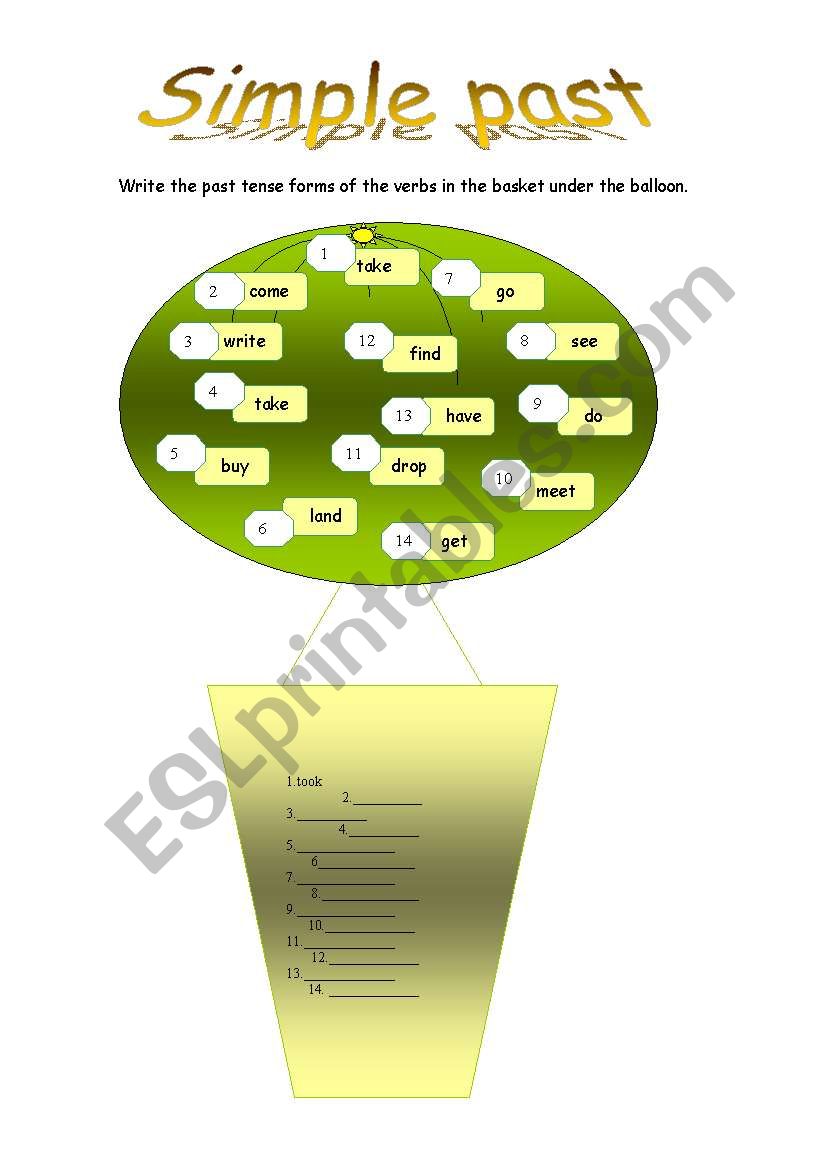 SIMPLE PAST- regular - irregular verbs