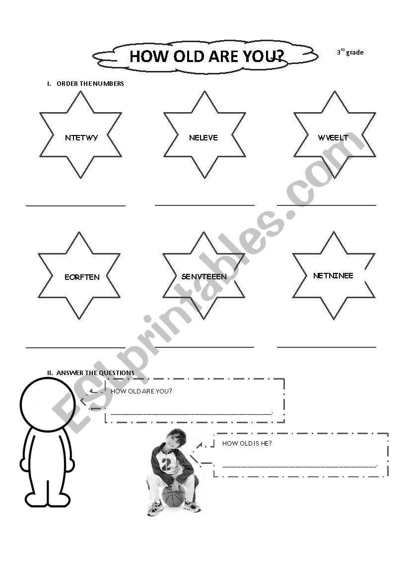 HOW OLD ARE YOU? worksheet