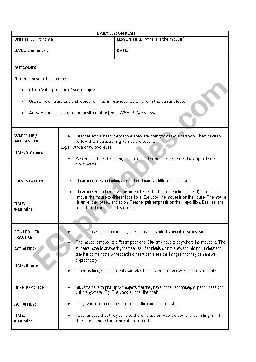 a fun class about preposition worksheet