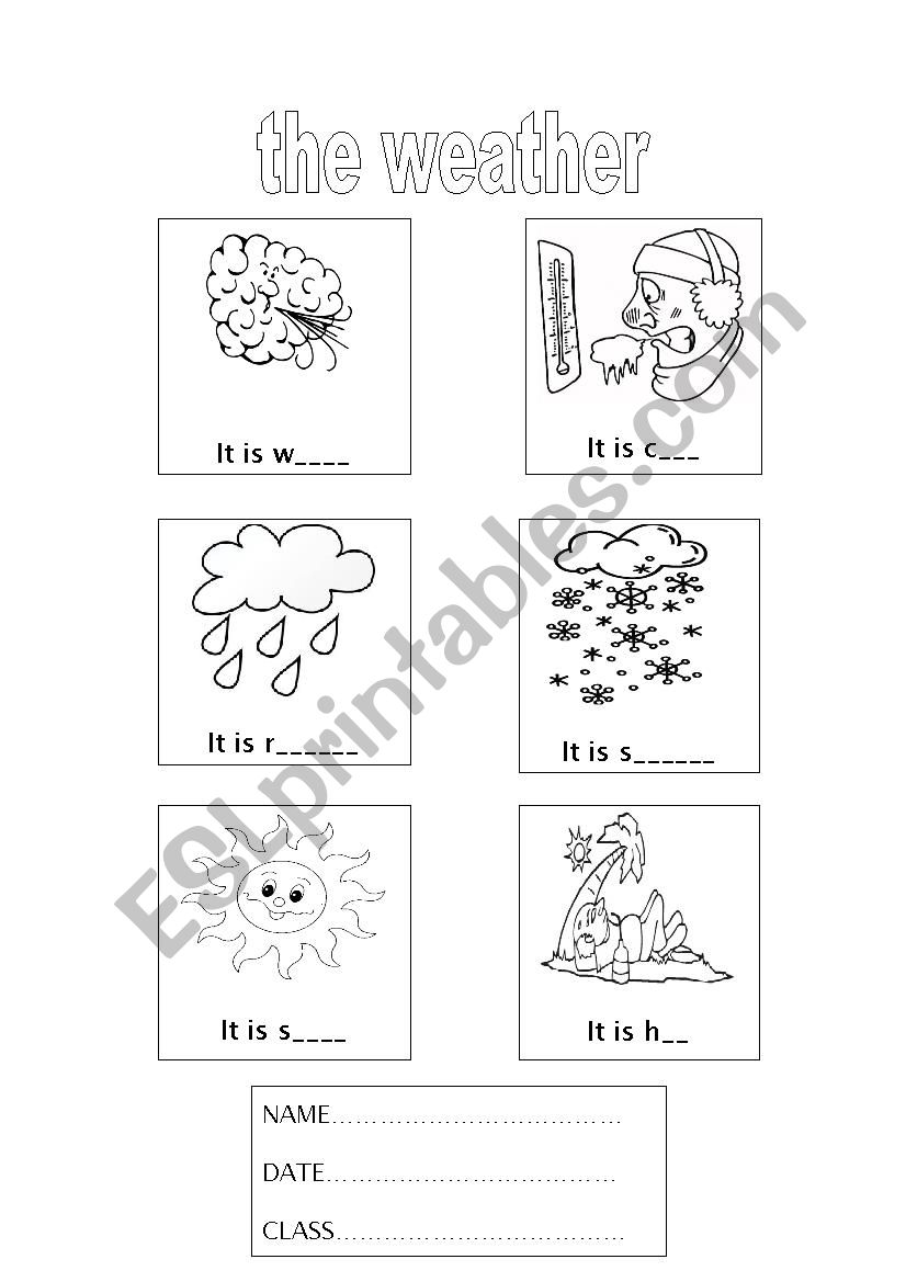 the weather worksheet