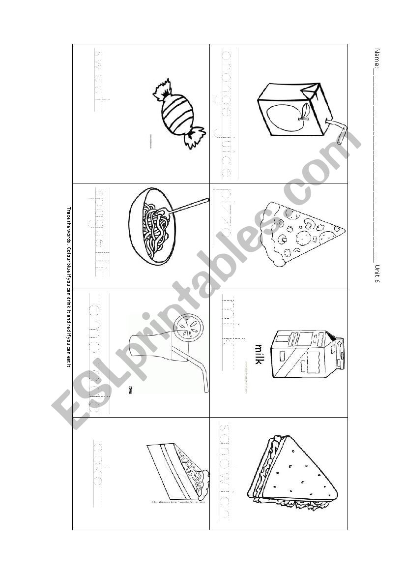 Food worksheet