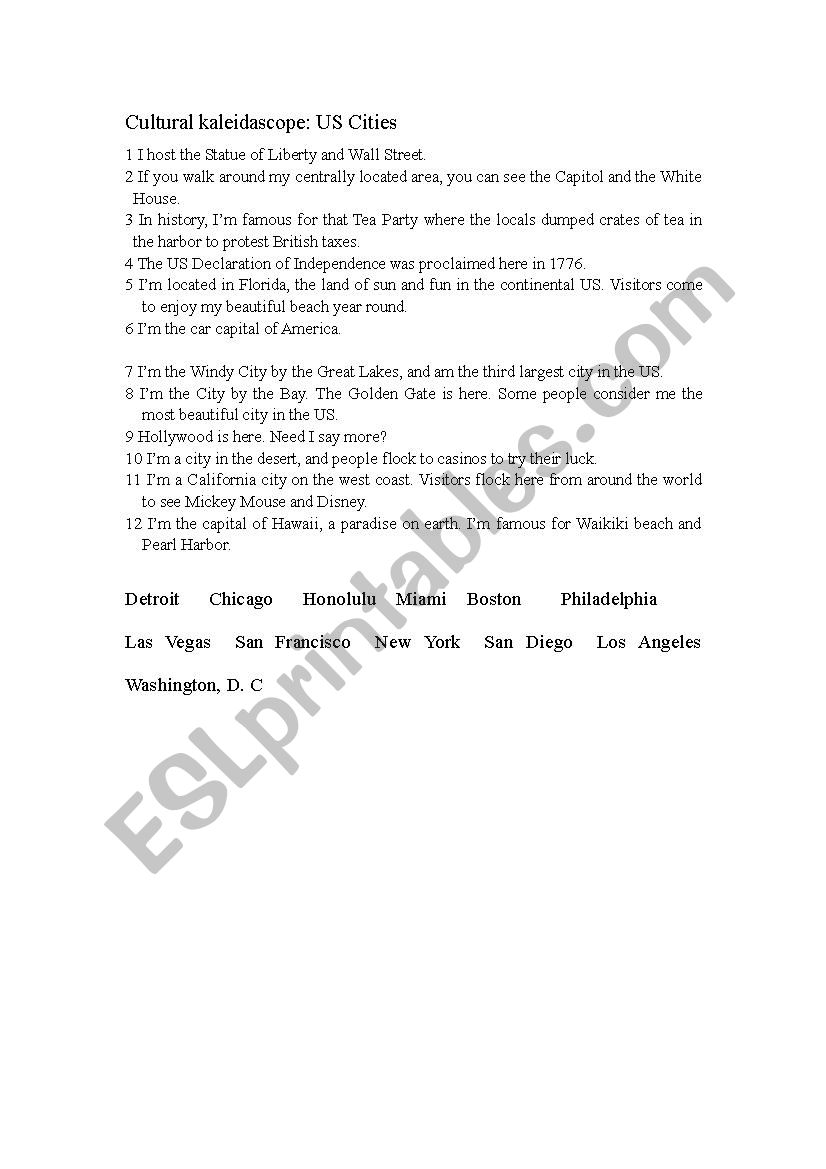 a guessing game worksheet