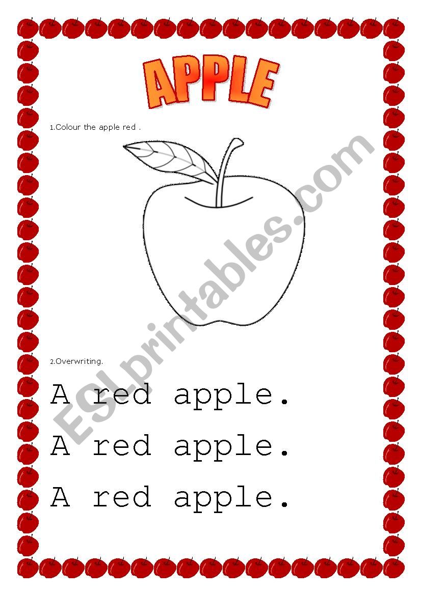 Apple worksheet