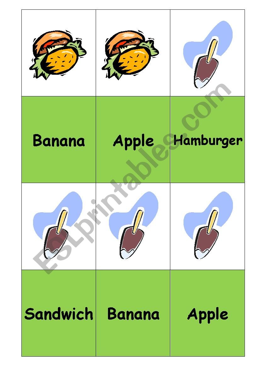 Food Domino F worksheet