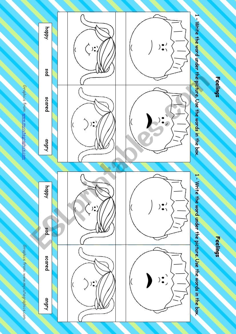 Feelings worksheet