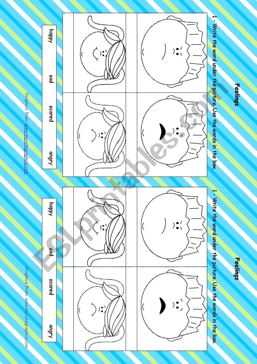 Feelings worksheet