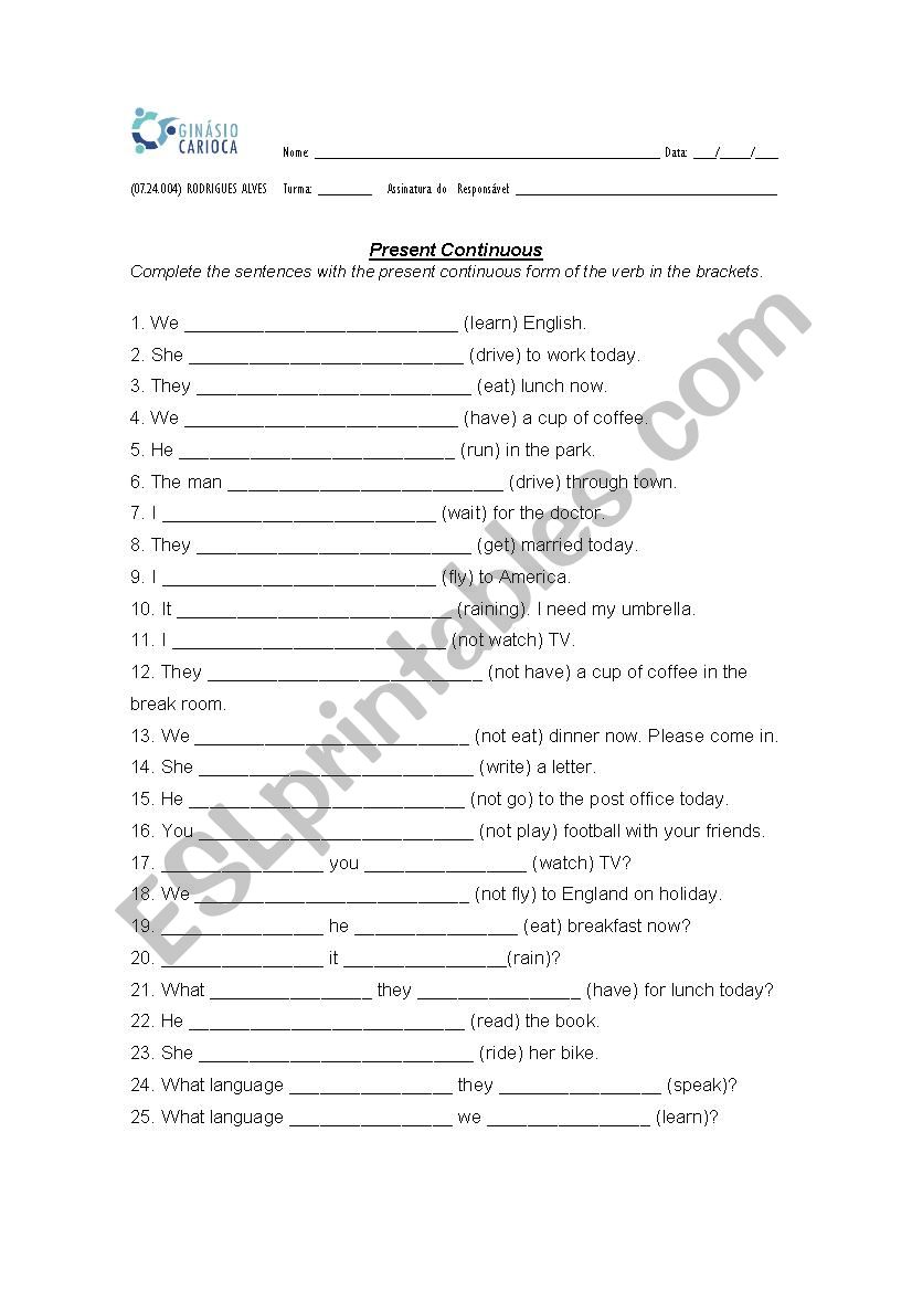 English Test worksheet
