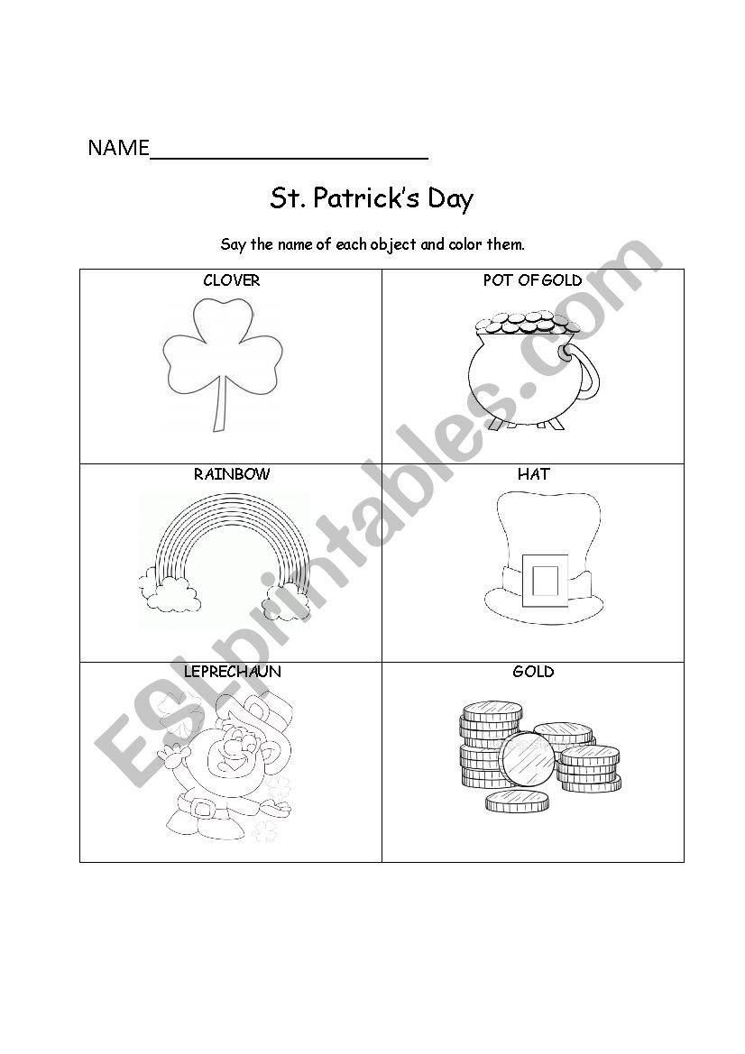 St. Patrick´s Day - ESL worksheet by maya11300