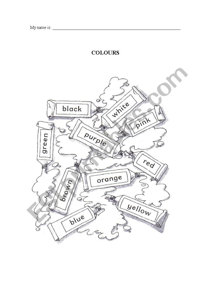 Colours worksheet