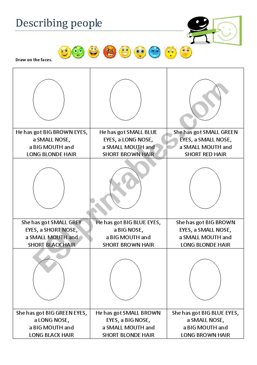 Describing People - Drawing Faces