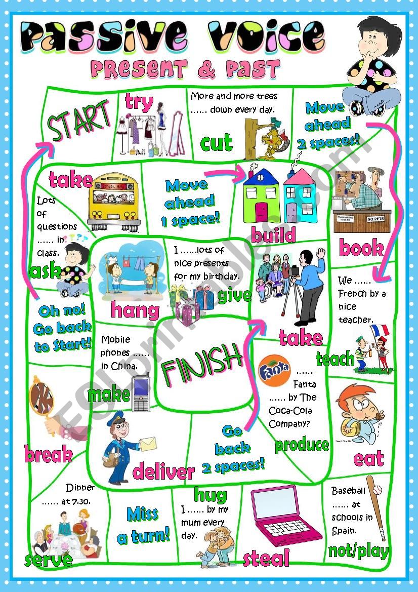 Passive voice *present & past* - board game