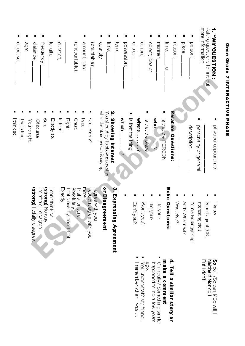 Interactive phase Gese Grade 7