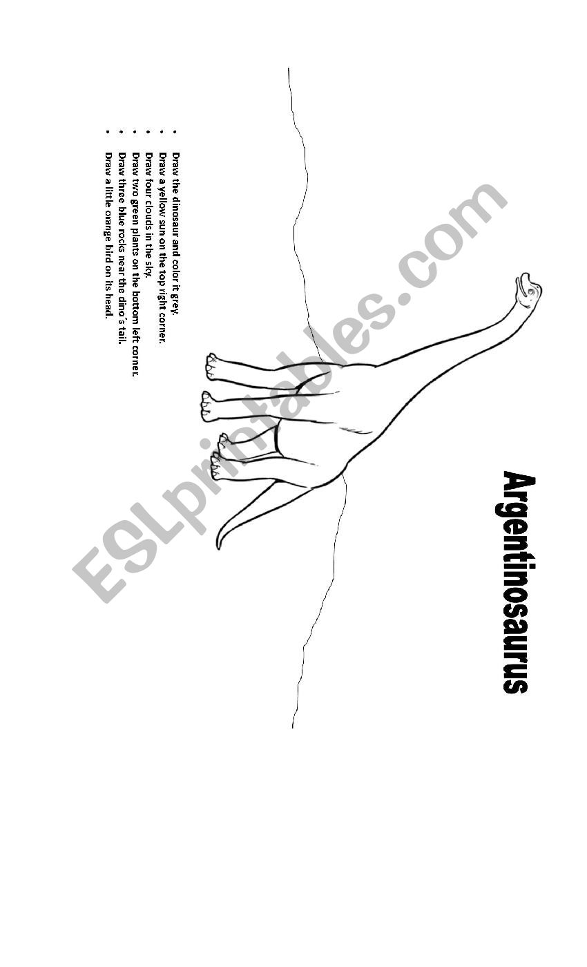 DINOS FOR COLORING 1 worksheet