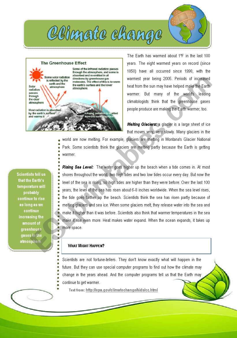 Climate change - ESL worksheet by mmargalef