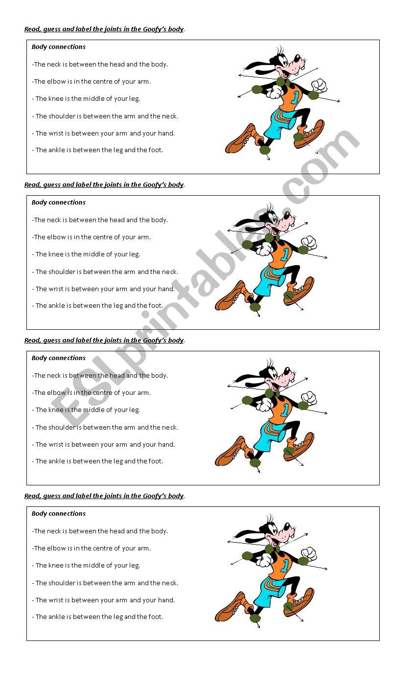 Body Joints worksheet