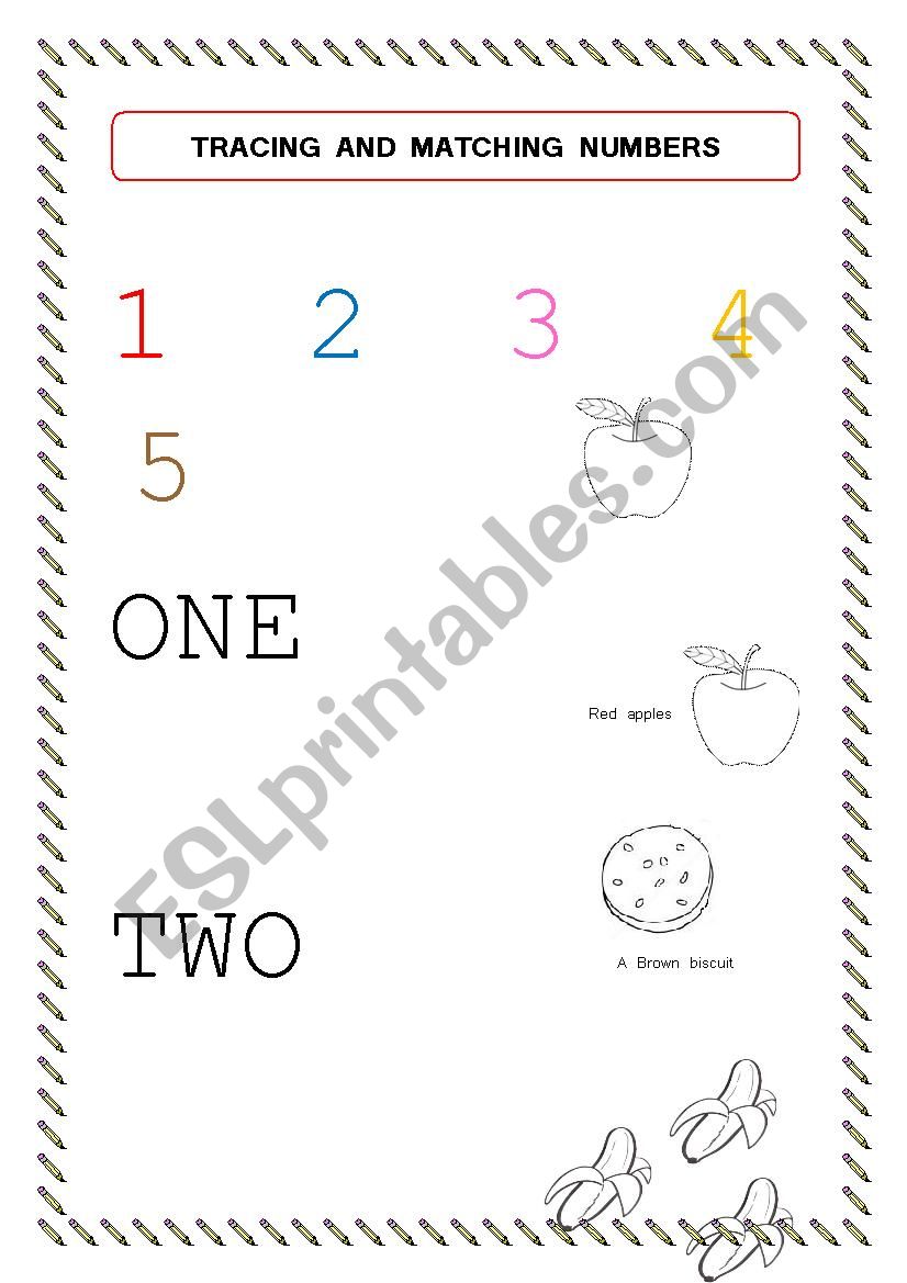 Trace,count and colour worksheet