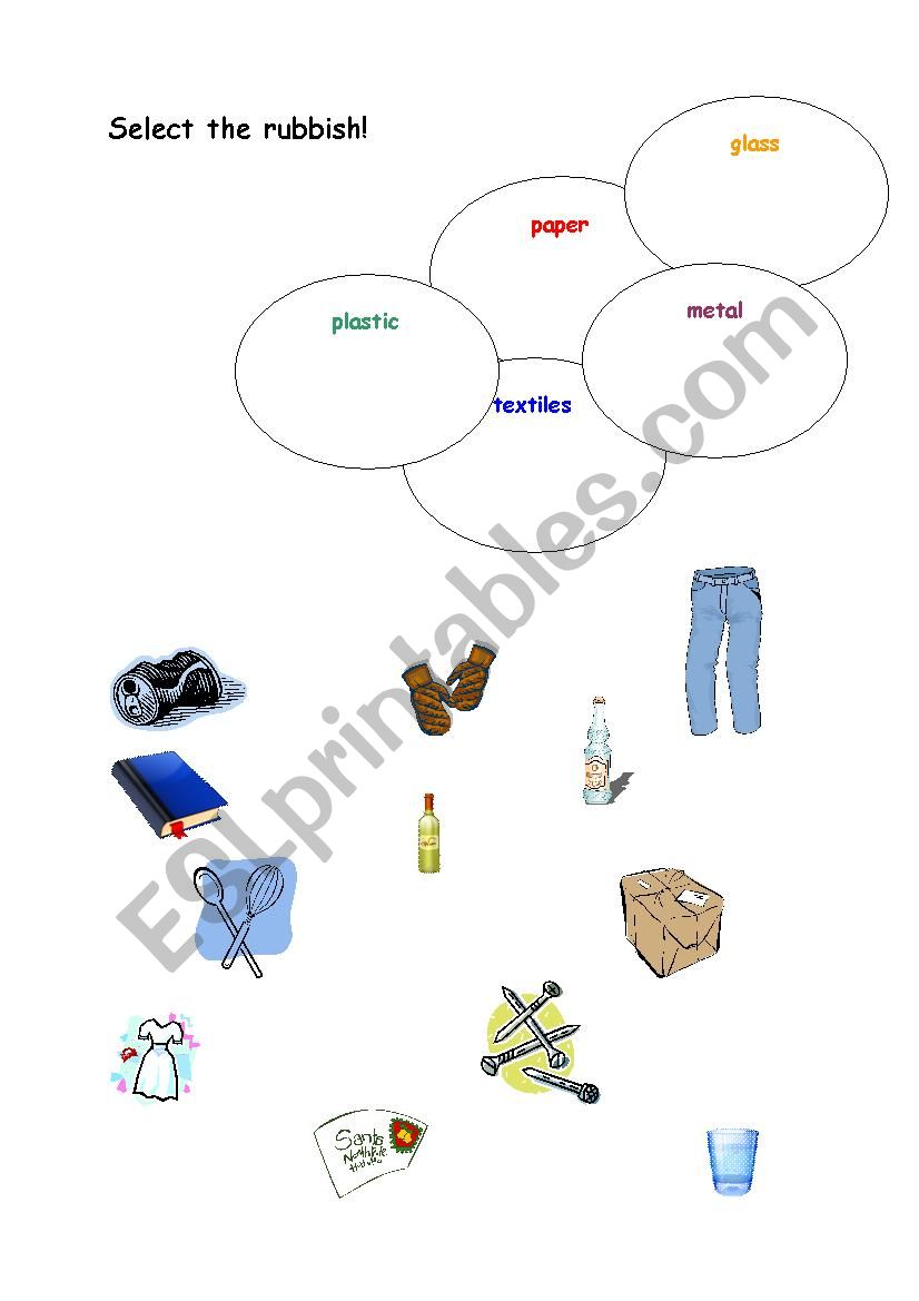 Select the rubbish worksheet