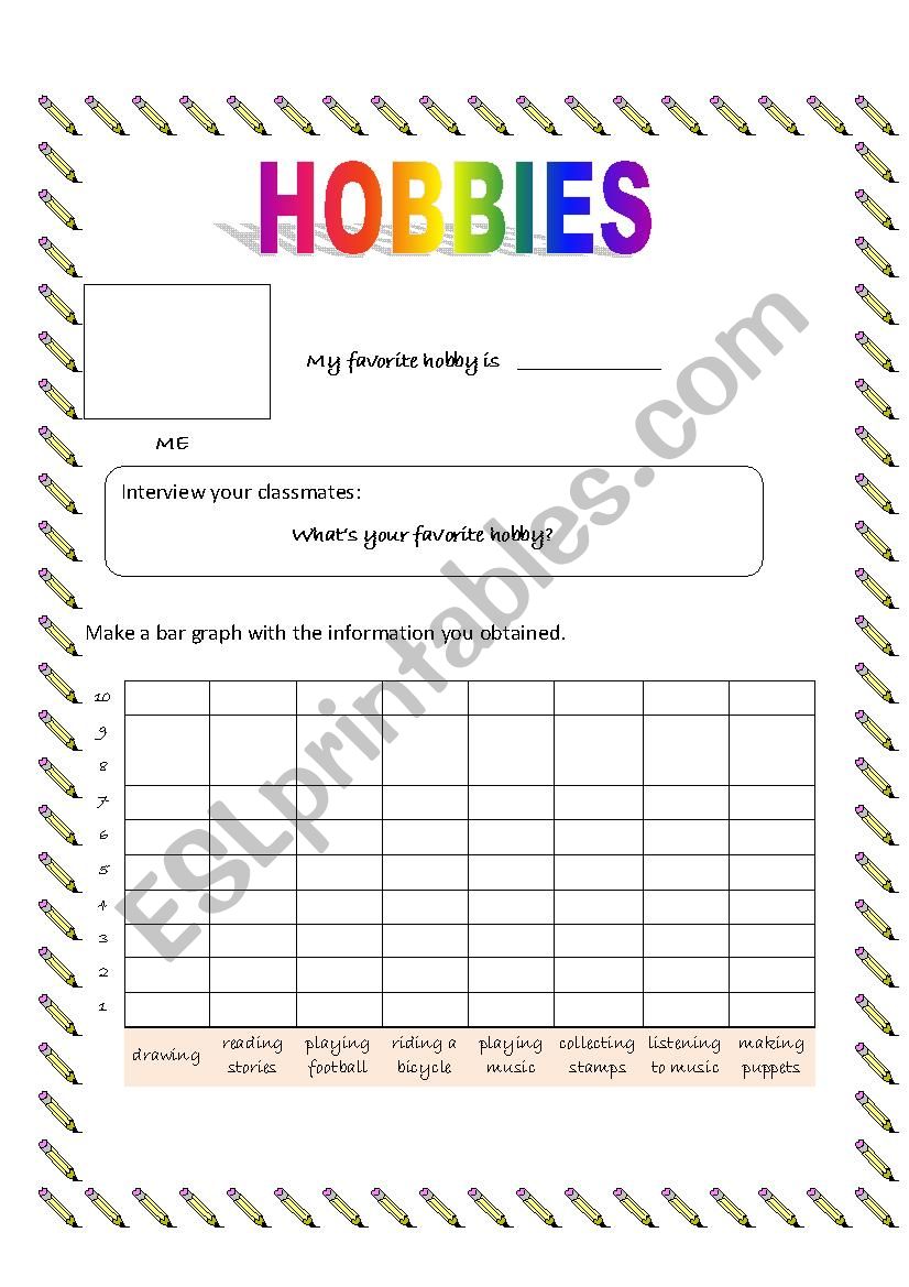 My favorite hobby  worksheet