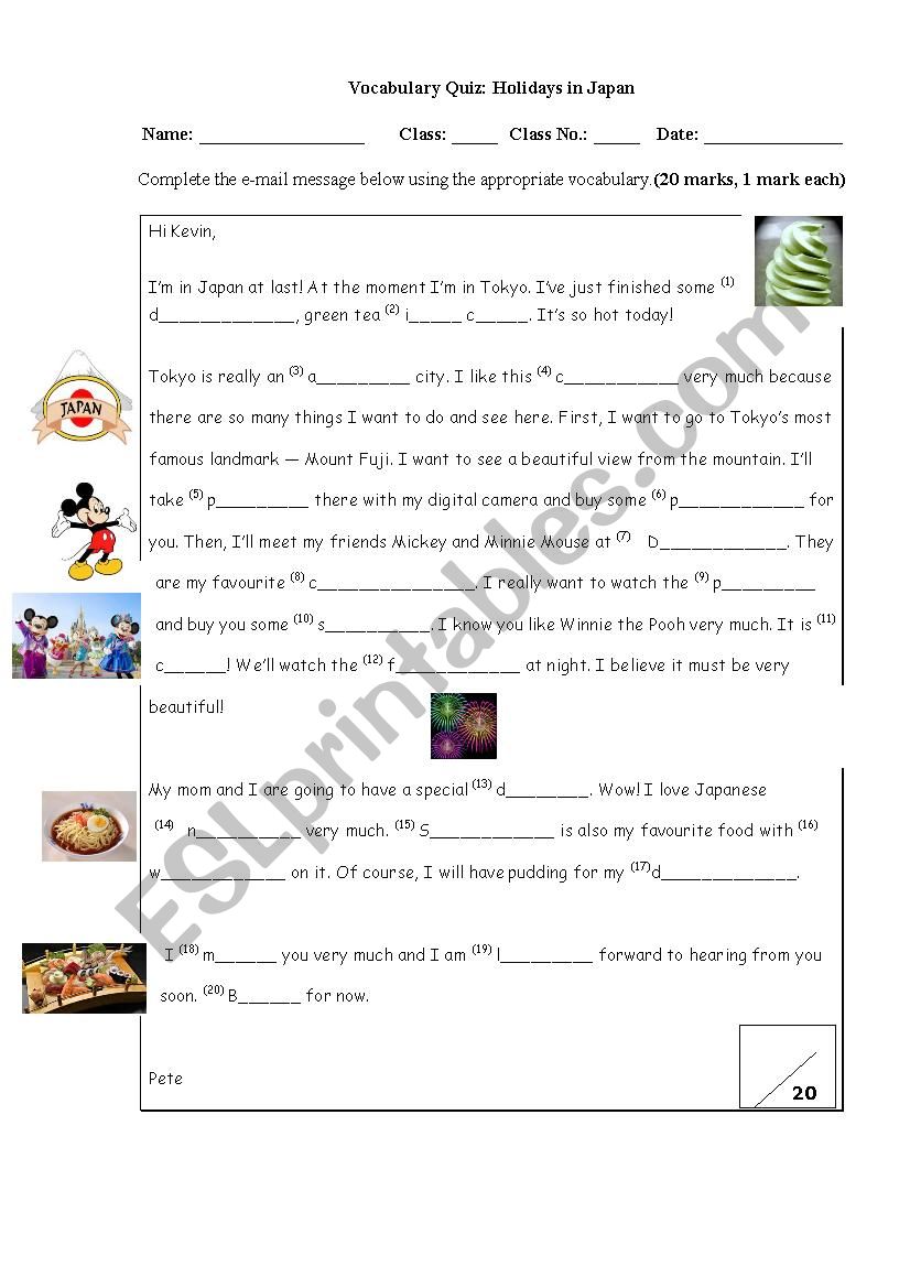 Vocabulary about food  worksheet