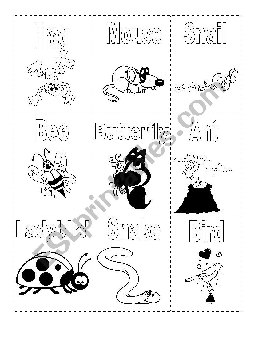 Mini Book Animals part3 worksheet