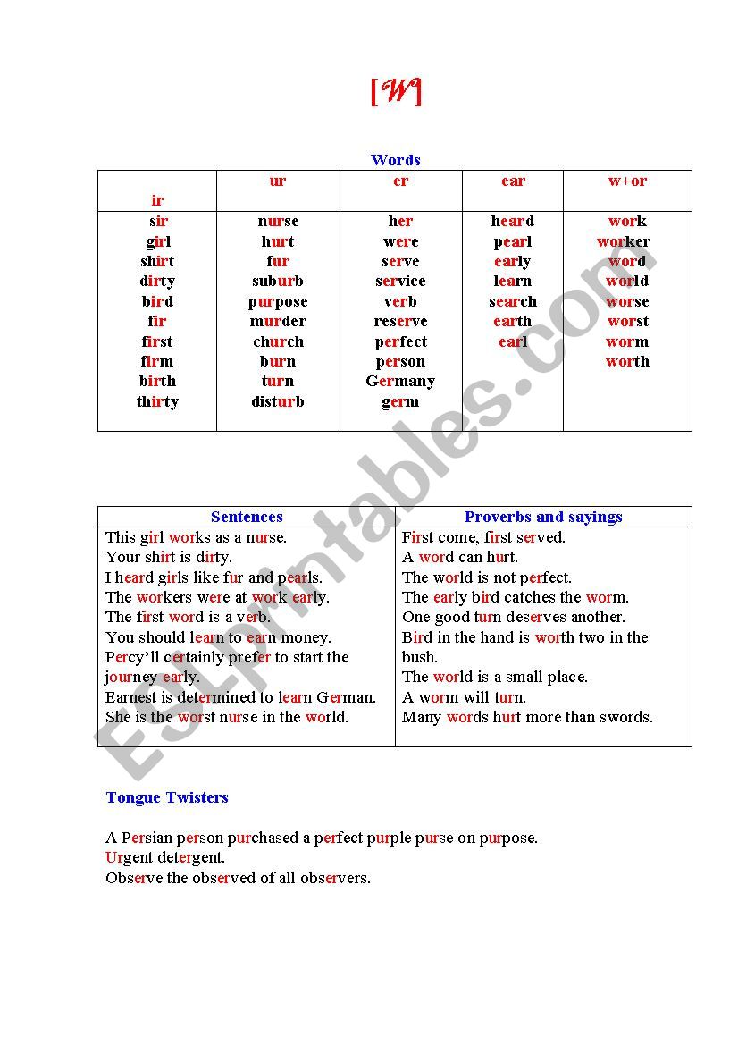 Phonetic exercises  worksheet