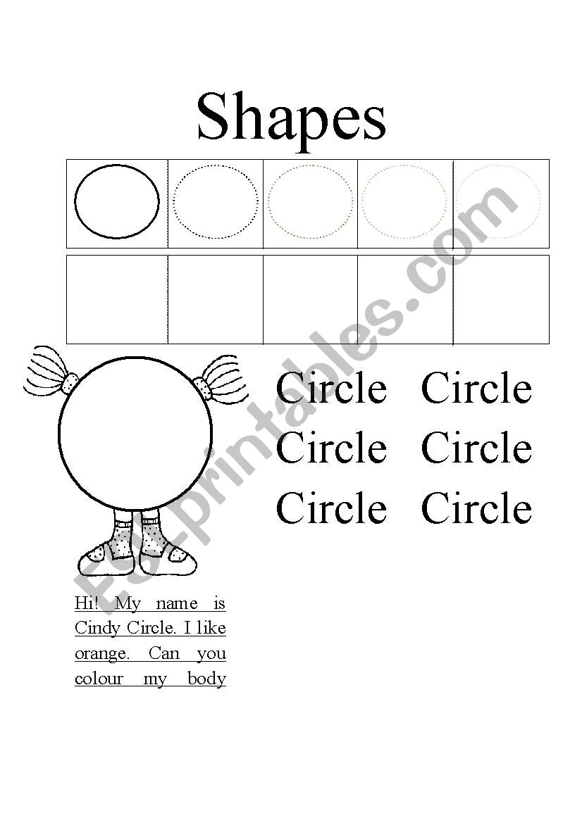 Shapes - Circle worksheet