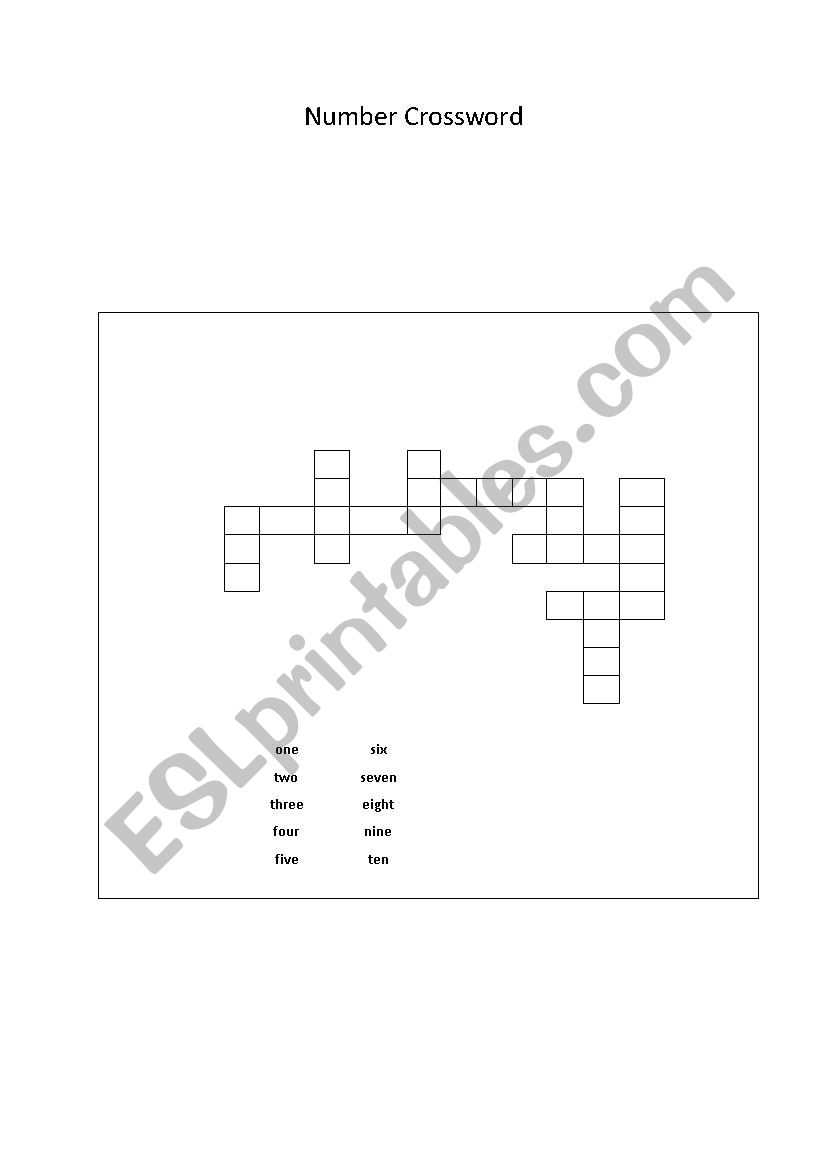 NUMBERS worksheet