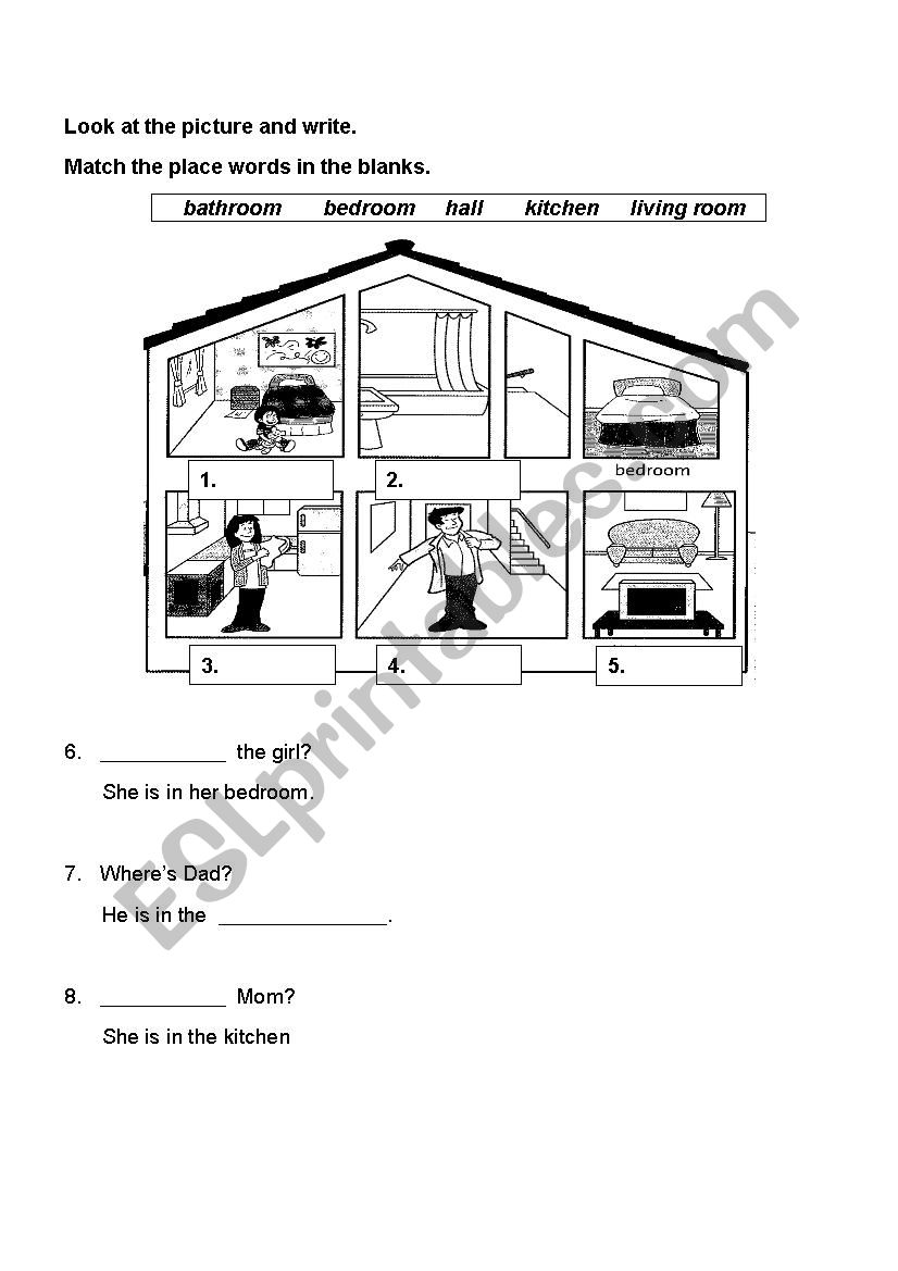 Where questions and places practice