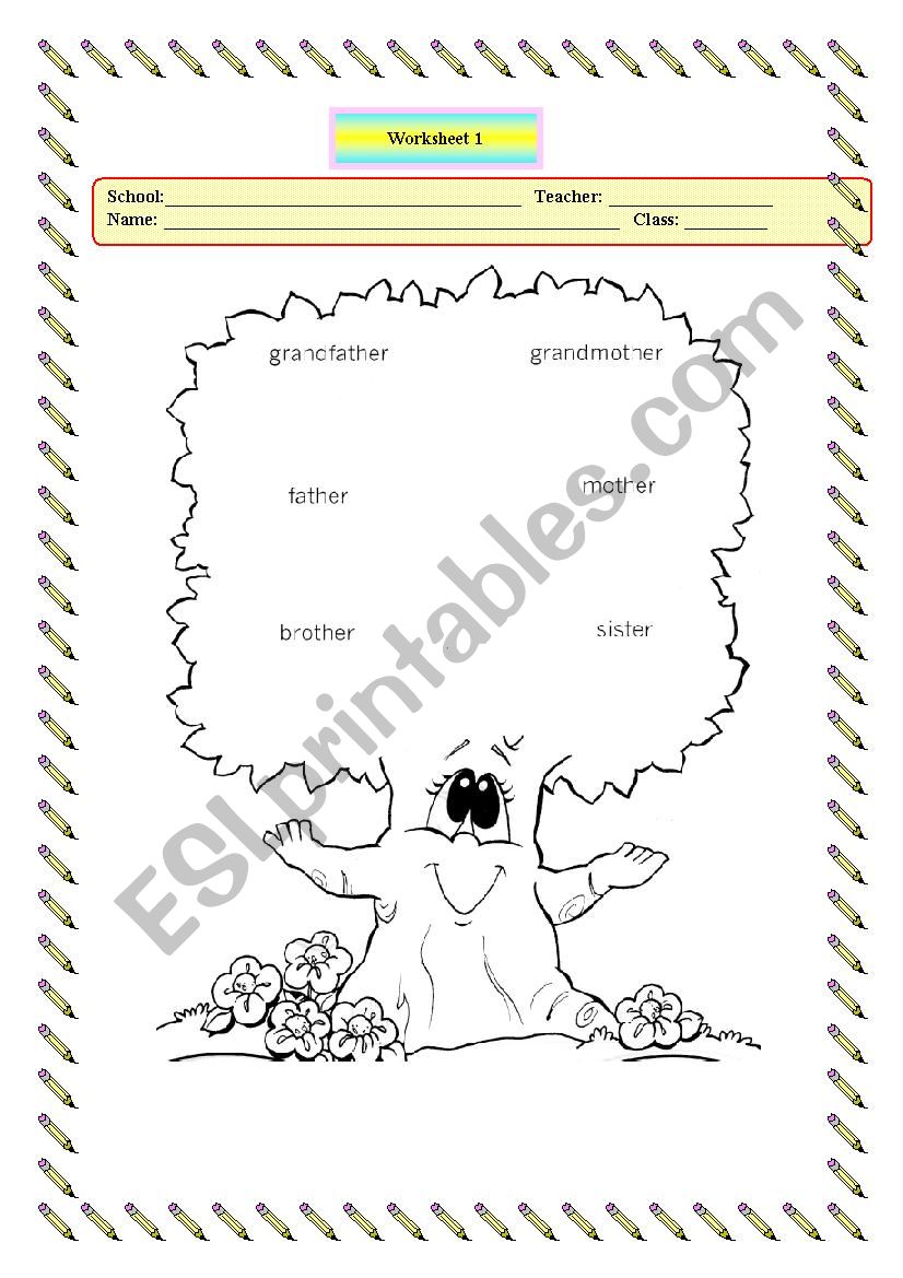 Family tree worksheet