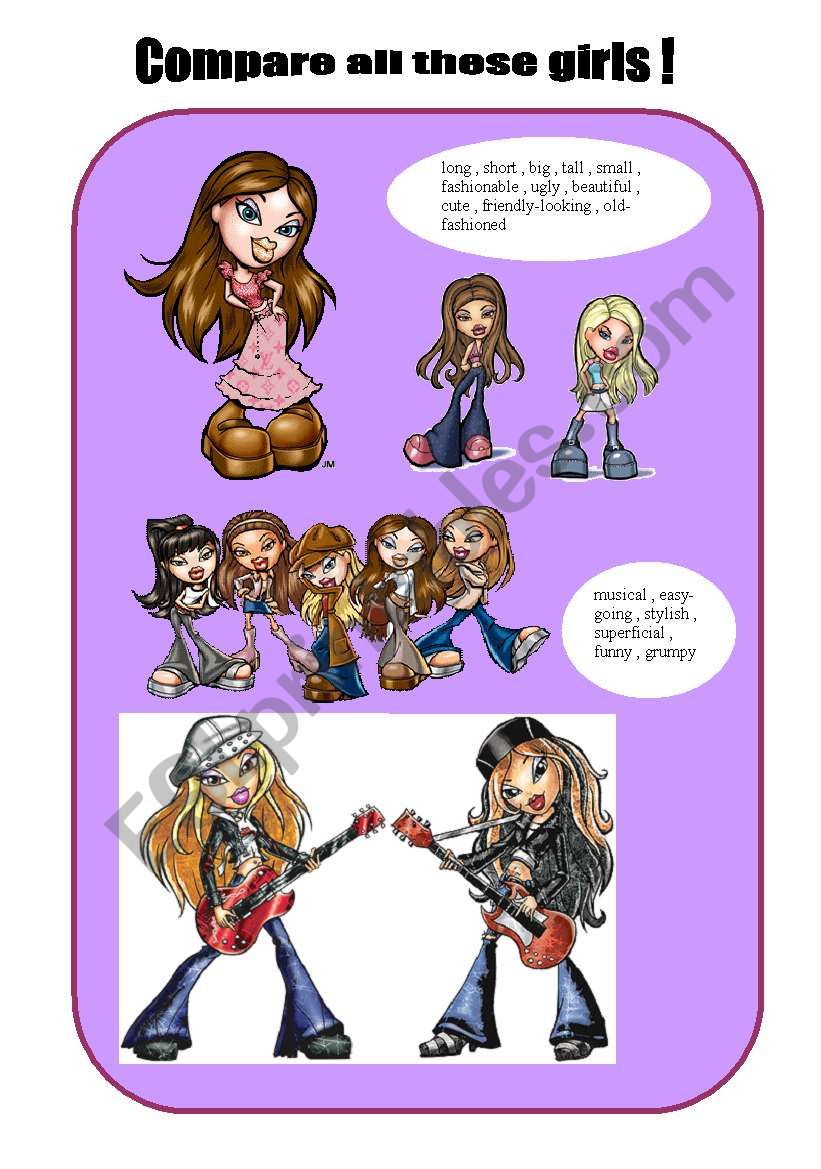 th eBratz girls worksheet