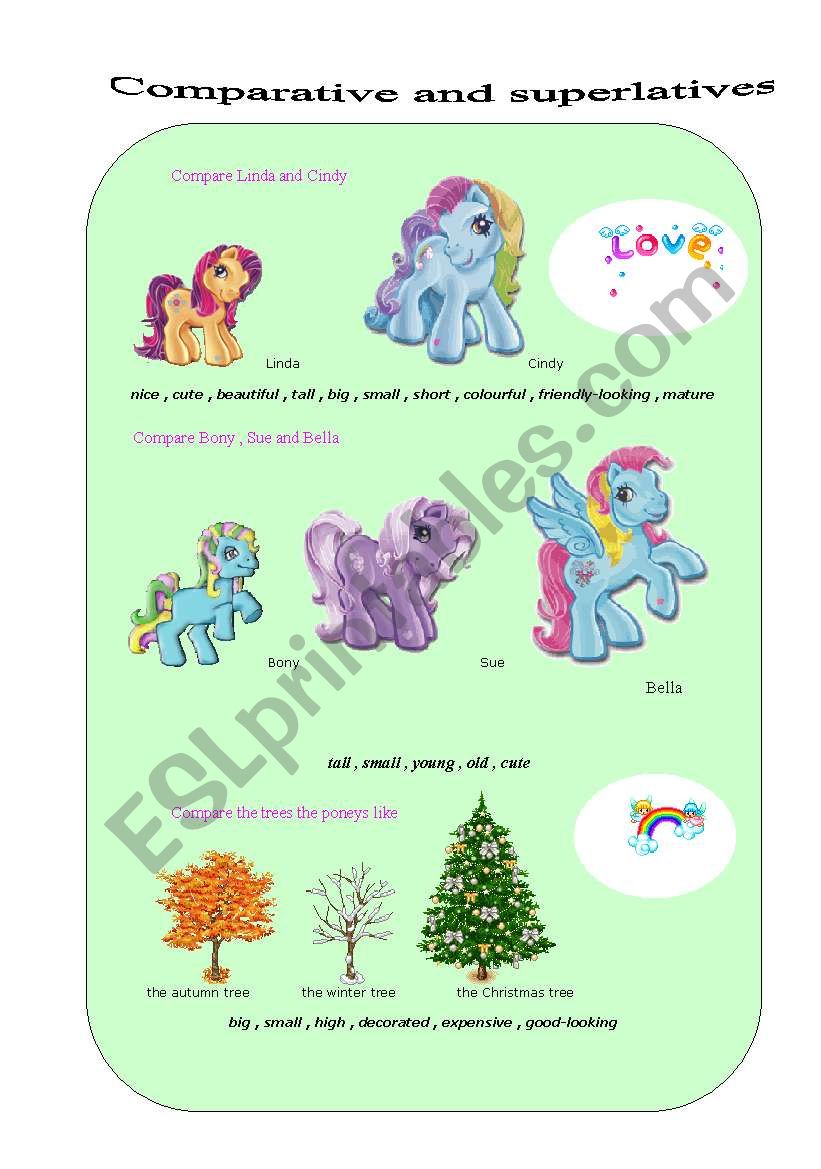 the little poneys worksheet