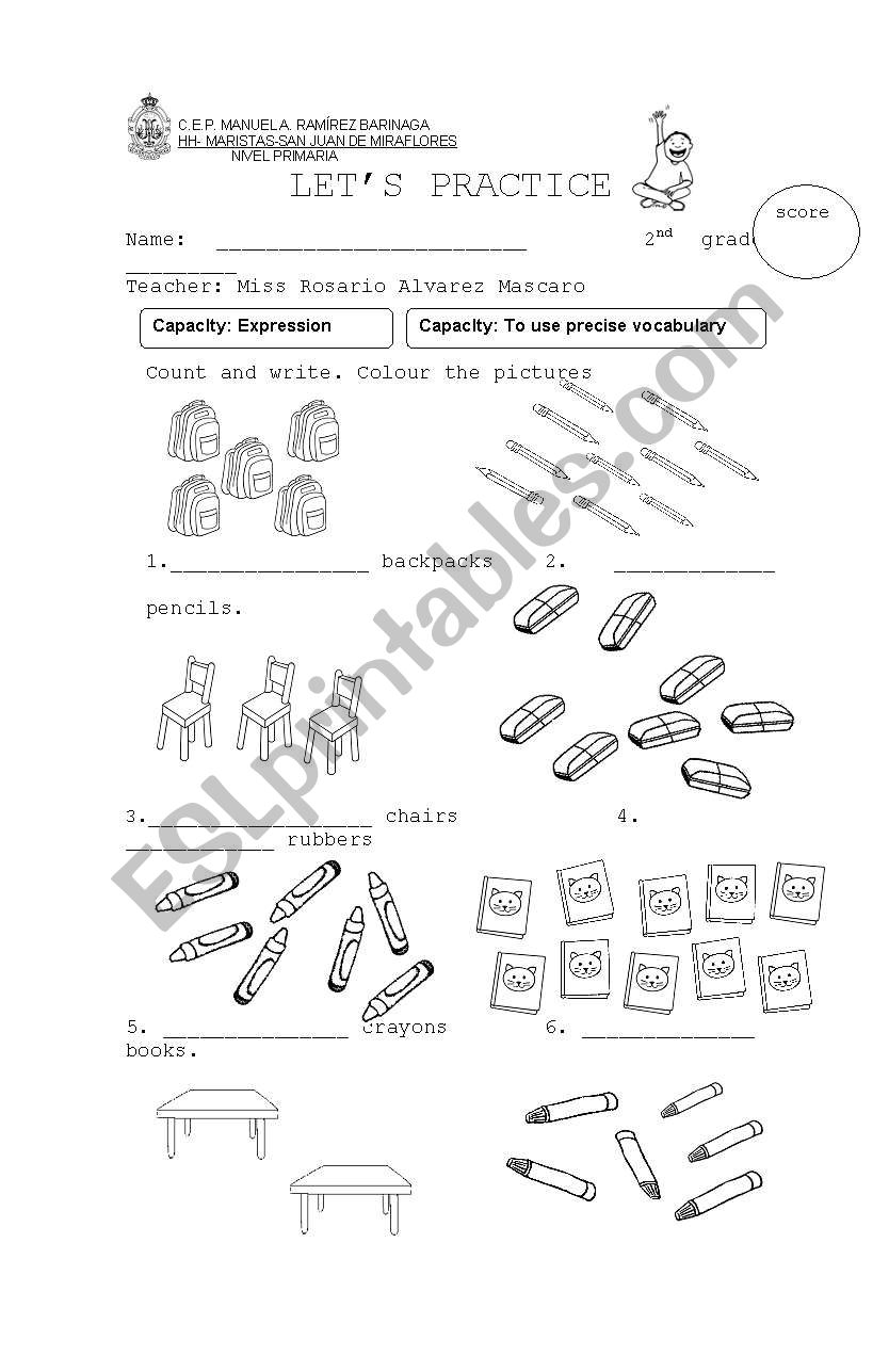 Numbers worksheet