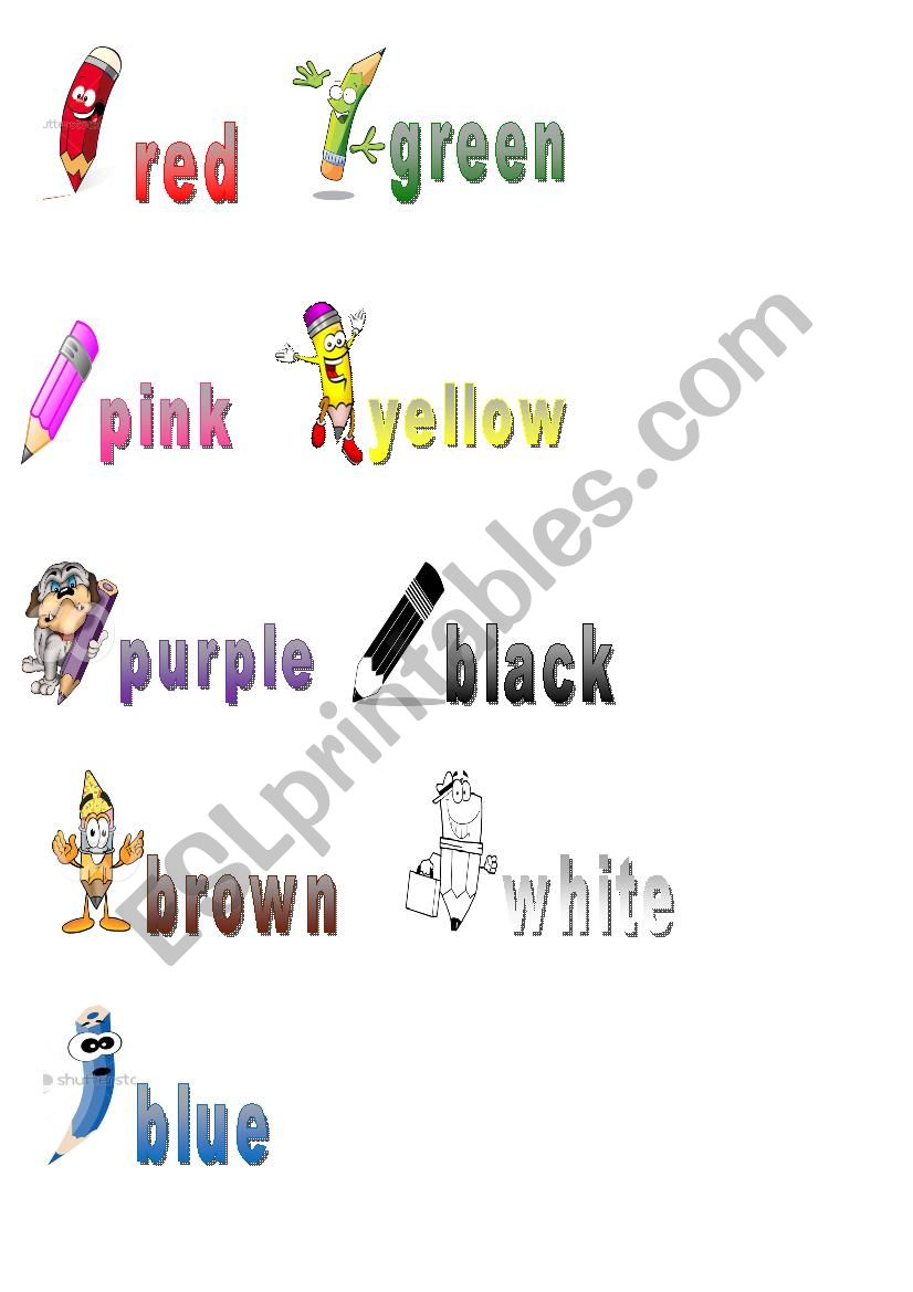 colors worksheet