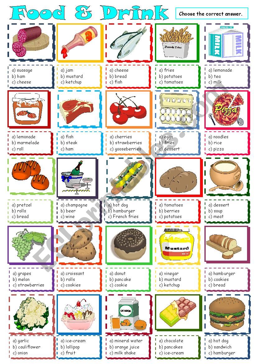 Food & Drink *** multiple choice ***