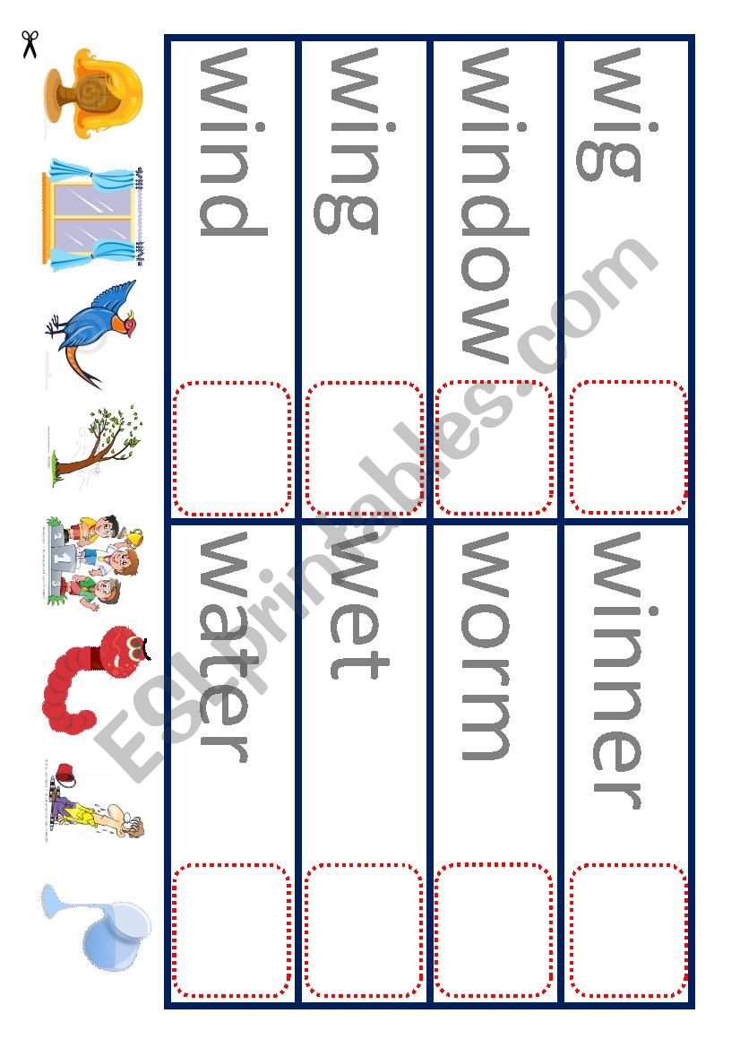 PHONICS Ww - reading worksheet