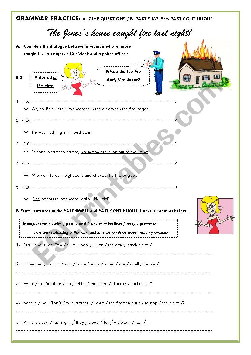 GRAMMAR PRACTICE worksheet