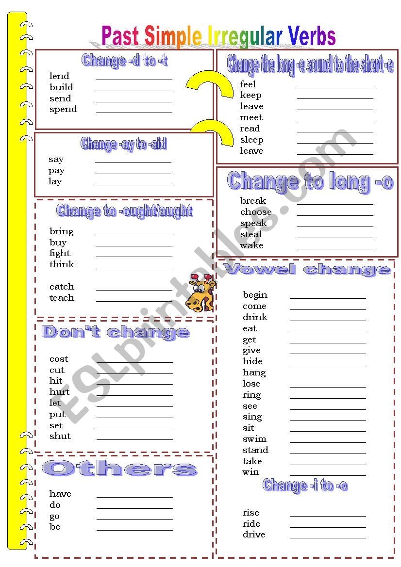 Past Simple Irregular Verbs worksheet