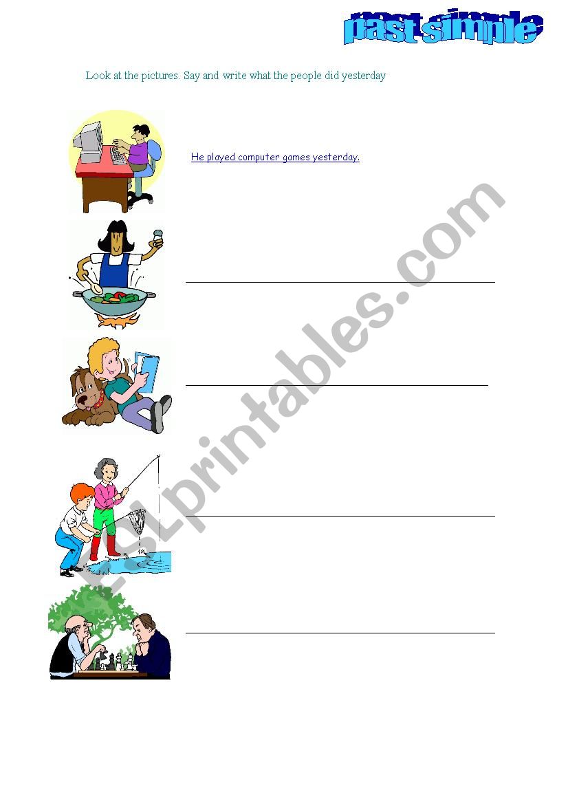 Past simple worksheet