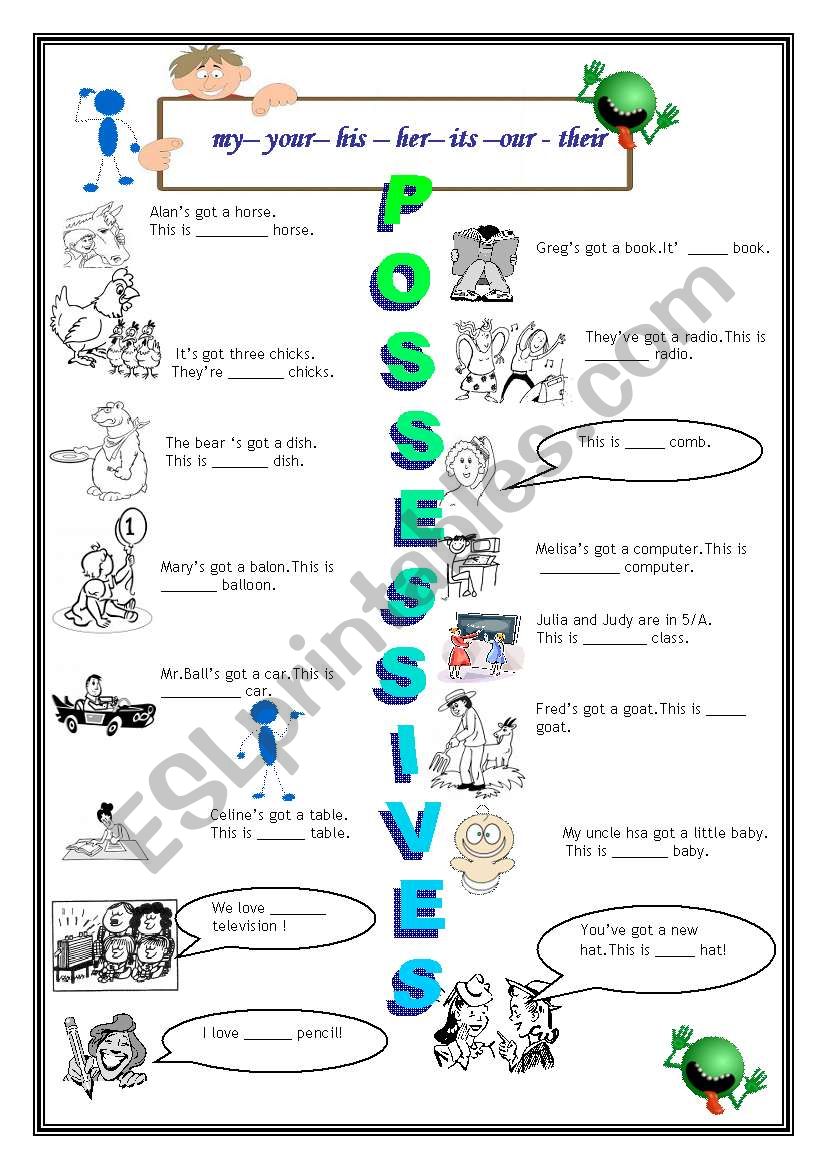 POSSESSIVES worksheet