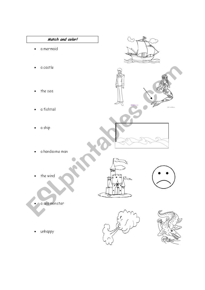 The Little Mermaid worksheet