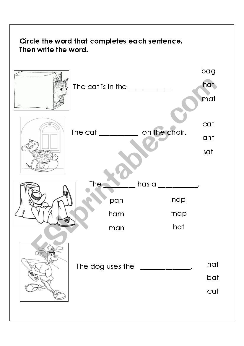 Phonic sound a worksheet