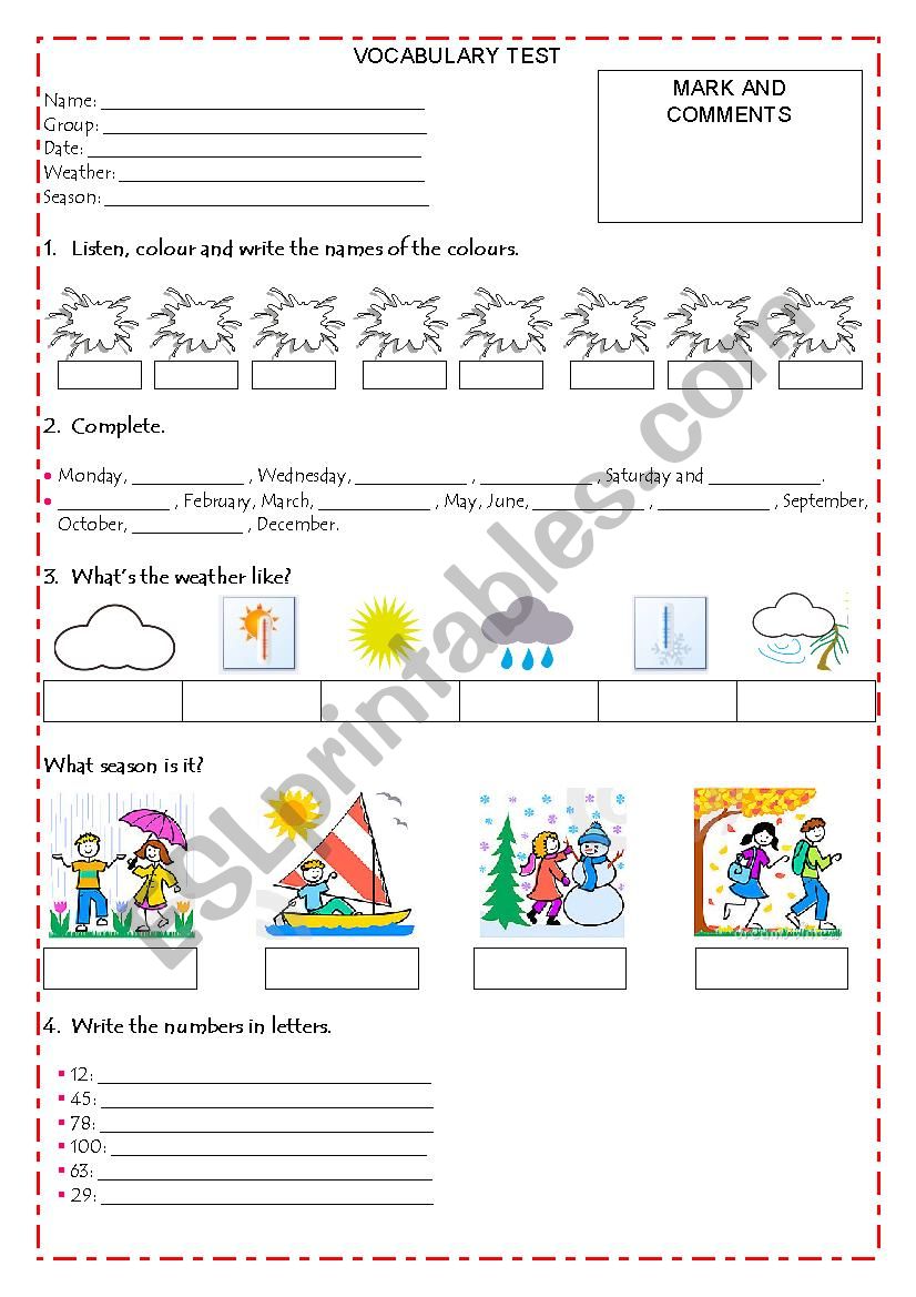 VOCABULARY WORKSHEET worksheet